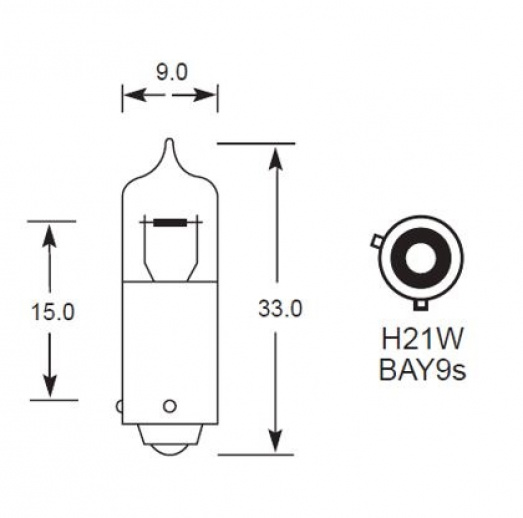 thumbnail image 2 of Ring R535 24V 21W H21W Halogen Bulb – Bay9s Single Contact – Bayonet (1 Bulb) 2 of 4