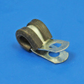 ZPRPC9: Rubber lined steel 'P' clip for 9mm diameter tube from £0.76 each