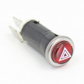 WLHAZARD: Chrome rimmed panel warning light - Red, hazard lights from £8.27 each