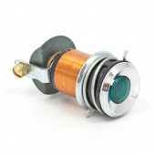 842G-12V: Ignition/indicator warning lamp equivalent to Lucas WL3 - Chrome Bezel - green 12 volt from £32.23 each