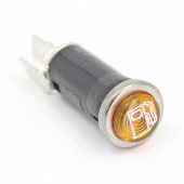 WLFUEL: Chrome rimmed panel warning light - Amber, low fuel warning from £7.88 each