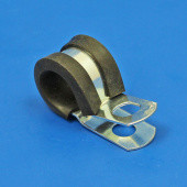 ZPRPC12: Rubber lined steel 'P' clip for 12mm diameter tube from £0.93 each