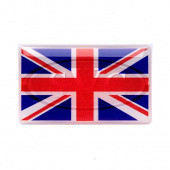 UNIONBDGE: Union jack 3D flag badge, self adhesive (pair) from £6.92 pair