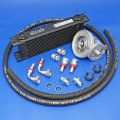 OCT11: Oil cooler system for Triumph 2000 and 2.5 PI- 90 deg fitting with conversion to spin off filter from £318.90 each