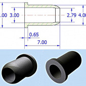 803A: Top hat badge fixing cup - 4mm OD for 3mm pin from £1.98 packet of 10