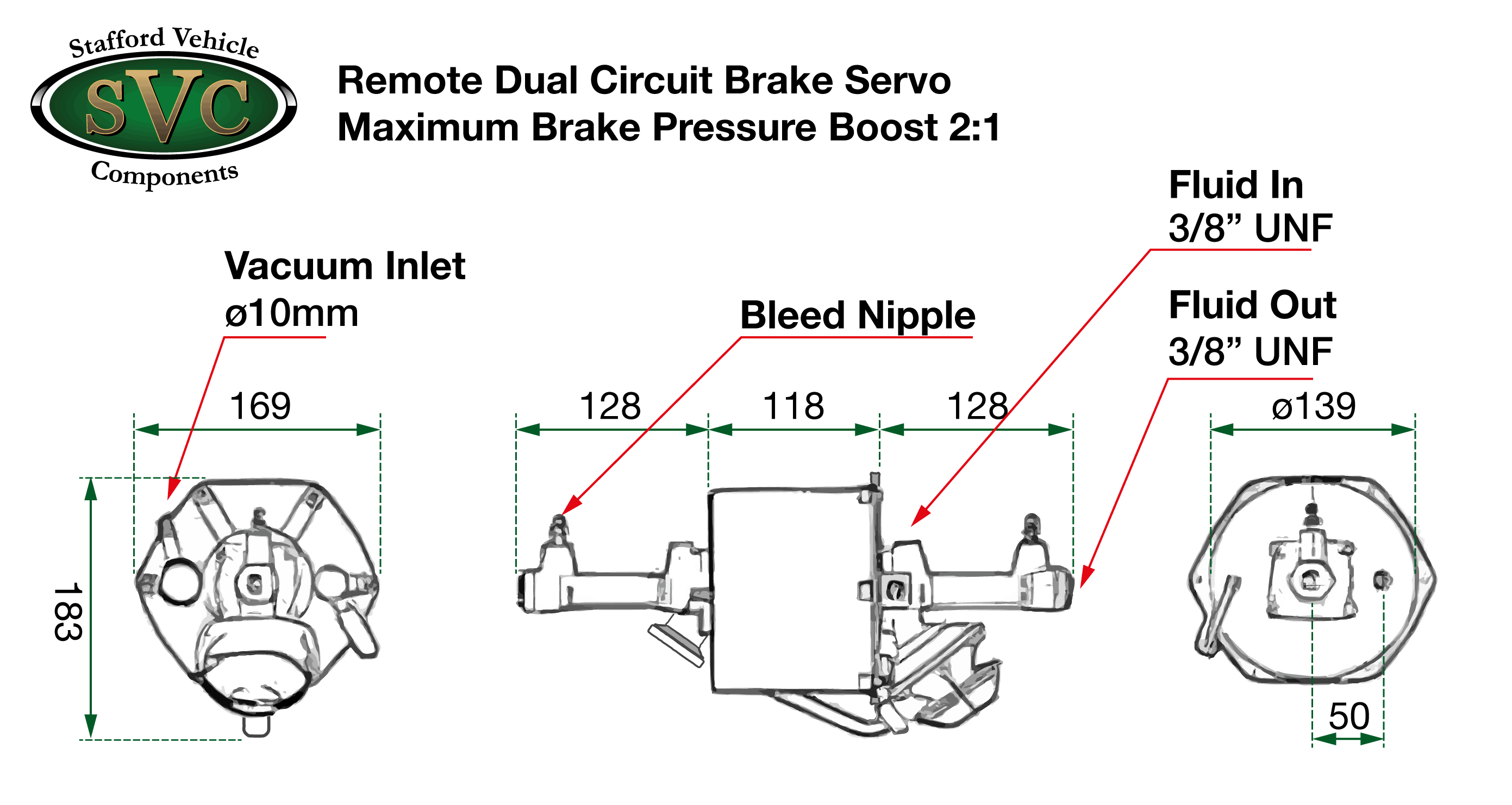 DUALSERVO Dual Circuit Remote Servo Servos Brake System Components