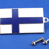591FI: Enamel nationality flag badge / plaque Finland from £11.16 each