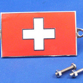 591CH: Enamel nationality flag badge / plaque Switzerland from £11.16 each