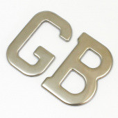 CA1376-SS: Self adhesive GB letters - Stainless steel from £13.78 each