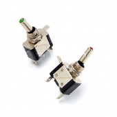 EX894A: Amber LED illuminated chrome toggle switch - Off/On from £10.75 each