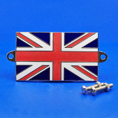 591: Enamel nationality flag badge / plaque United Kingdom - Chrome finish from £11.30 each