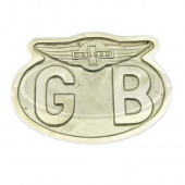 900MOR: Cast oval GB plate with Morgan wings from £32.90 each