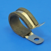 ZPRPC22: Rubber lined steel 'P' clip for 22mm diameter tube from £1.30 each