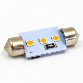 B255BLEDA: Amber 6V LED Flashing Indicator lamp - 8x36mm FESTOON fitting from £7.75 each