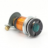 842Blk-G-12V: Ignition/indicator warning lamp equivalent to Lucas WL3 - Black Bezel - Green 12 Volt from £31.31 each