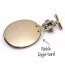 Stamped oval mirror in nickel plate finish