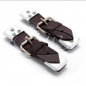 STRAPBRN: LEATHER STRAPS, DARK BROWN (PAIR) from £23.91 pair