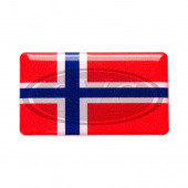NORFLAG: Norway 3D flag badge, self adhesive (pair) from £7.52 pair