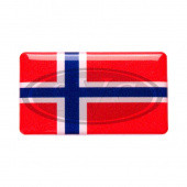 NORFLAG: Norway 3D flag badge, self adhesive (pair) from £7.90 pair