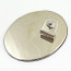 Oval mirror, stamped Desmo, nickel plate finish