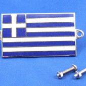 591GR: Enamel nationality flag badge / plaque Greece from £11.16 each