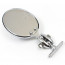 Stamped oval mirror in chrome plate finish