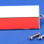 591PL: Enamel nationality flag badge / plaque Poland from £10.63 each