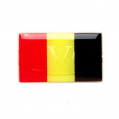 BELFLAG: Belgium 3D flag badge, self adhesive (pair) from £6.92 pair