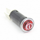 WLBRAKE: Chrome rimmed panel warning light - Red, brake warning from £7.33 each