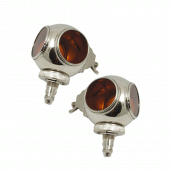 CA1177S-N: Toby diver's helmet SMALL rear lamp - (PAIR) Similar to the old CAV, Rotax and Lucas models. - Nickel from £764.29 pair