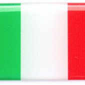 ITFLAG: Italy 3D flag badge, self adhesive (pair) from £5.57 pair