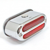 ST52C: 'Toby' rectangular rear lamp - Equivalent to Lucas ST52 type, CHROME finish with number plate illumination from £88.36 each