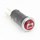 WLIGNITION: Chrome rimmed panel warning light - Red, ignition warning from £7.88 each