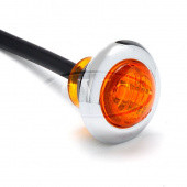 AMBERBUTLED: Button AMBER LED repeater light - Chrome trim ring from £11.36 each