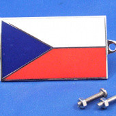 591CZ: Enamel nationality flag badge / plaque Czech Republic from £11.16 each